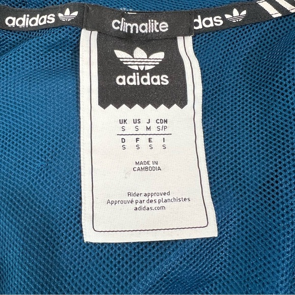 Adidas Retro Skateboarding Climalite Windbreaker Zip Up Lightweight Jacket Sz S - Picture 12 of 12